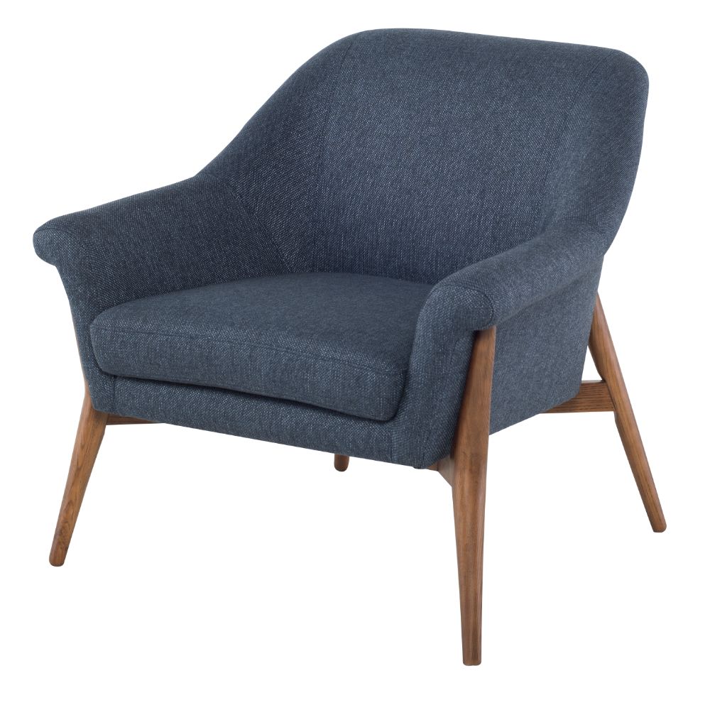 Nuevo HGSC385 CHARLIZE OCCASIONAL CHAIR in DENIM TWEED